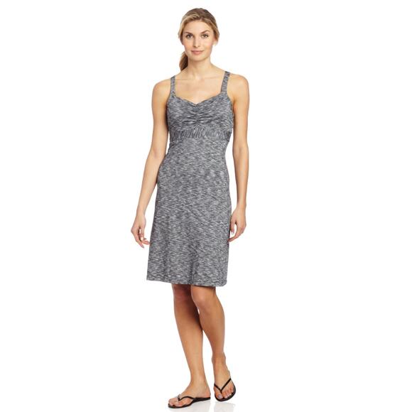 prAna Amaya Space-Dyed Gray Sleeveless Stretch Active Dress Size M - Picture 1 of 5